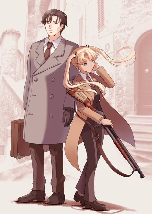 GUNSLINGER GIRL知ってる人少ないのかな…
設定重いけどすっっごい良い漫画なんですよ…泣けます?
「少女×銃」とか「少女×スーツの男性」とかツボな方は是非!イタリアが舞台でガンアクションも勿論ありますが、ヒューマンドラマがメインです。深くて考えさせられる作品です。
 #ガンスリンガーガール 