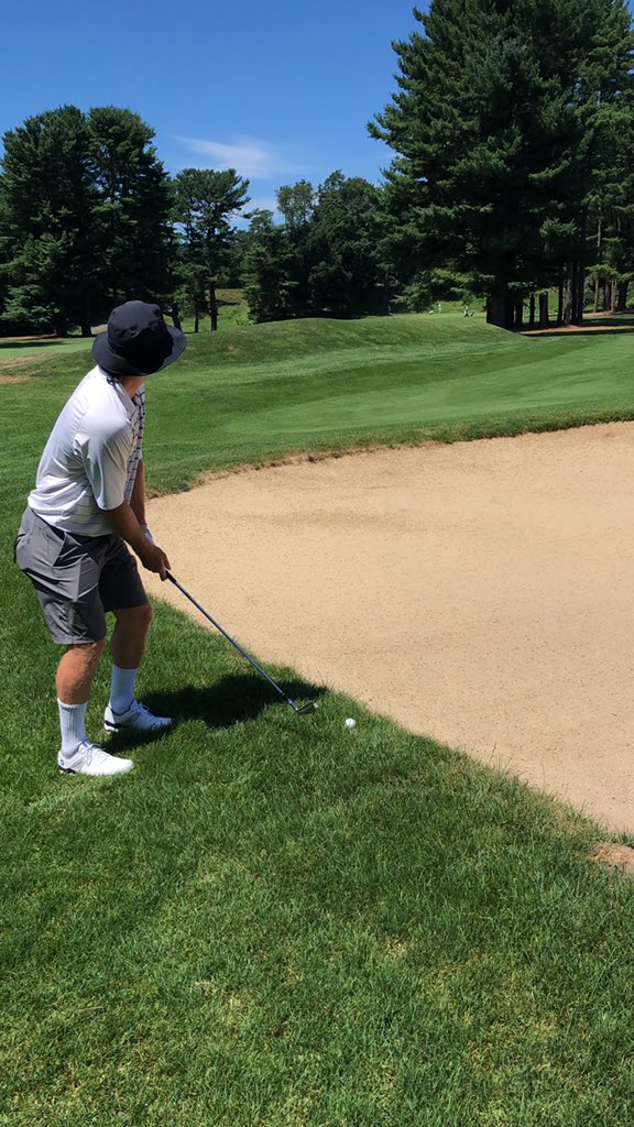 caddy_col's tweet photo. The miracle we needed. No bunker but robbed by the tree on this shot https://t.co/qhn4U172ud