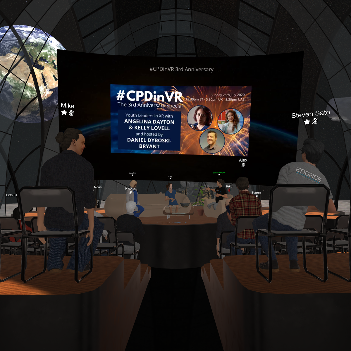 Live now - <a href="/danieldbryant/">Daniel D Bryant - Collaborative Realities</a> is chatting with <a href="/TheVRLady1/">TheVRLady</a> and Kelly Lovell about Youth Leaders and #XR as a part of the #CPDinVR 3rd Anniversary Event! #VR