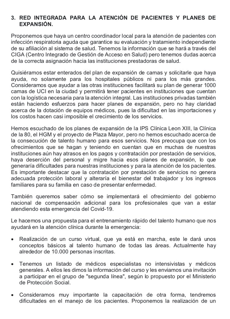 ucisantioquia's tweet photo. Acá algunas propuestas del Grupo de Intensivistas de Antioquia para enfrentar el crisis durante la pandemia. Carta enviada a la secretaria de salud @QuinteroCalle el 06/04/2020. https://t.co/OdYLnXgVKx