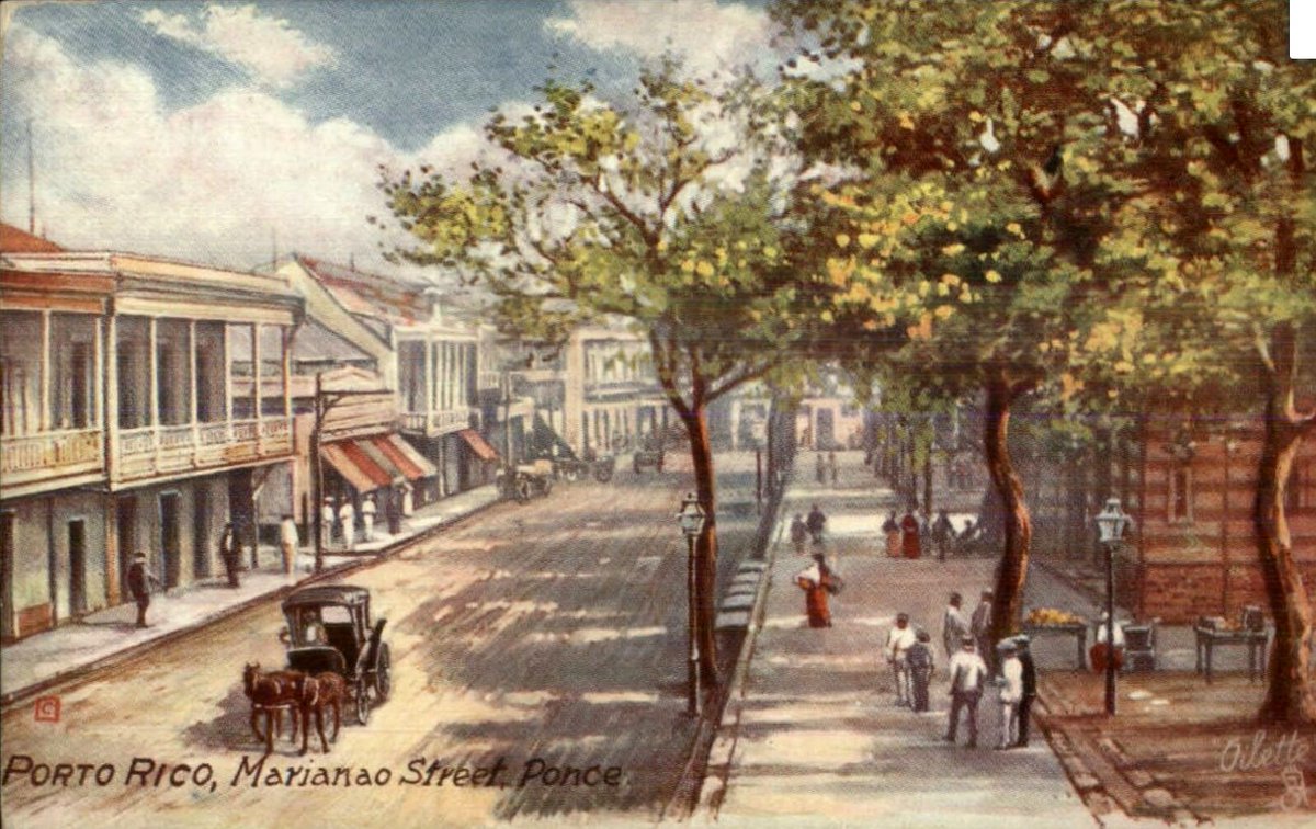 islacaribe_pr's tweet photo. Ponce en su historia. La Calle Marina vista desde un balcón en la Calle Isabel.
*Foto via la página de Cesario Arce Genealogista https://t.co/L6BvF3G7bx