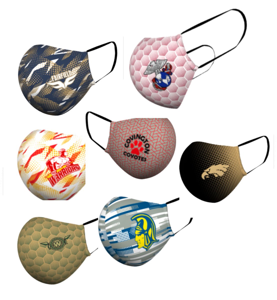 Custom School Facemasks for the Northeast Indiana area.   Check it out.  school-facemasks.itemorder.com/sale  Can add your school too - need to order in quantities of 12 though so spread the word to your friends.