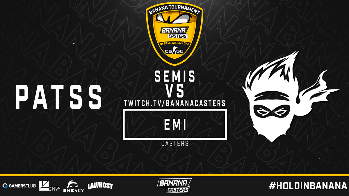 BananaCasters's tweet photo. #CSGO // #Semis 

Estamos en vivo por el primer partido de semis de la Banana Tournament by @Samiladormilona se enfrentan #Patss vs @AcotadosG !

Stream https://t.co/4ksXEjwEpB
Casters @EmiiMolina23 
Host @Tanoesports https://t.co/ACfiA7dtfV