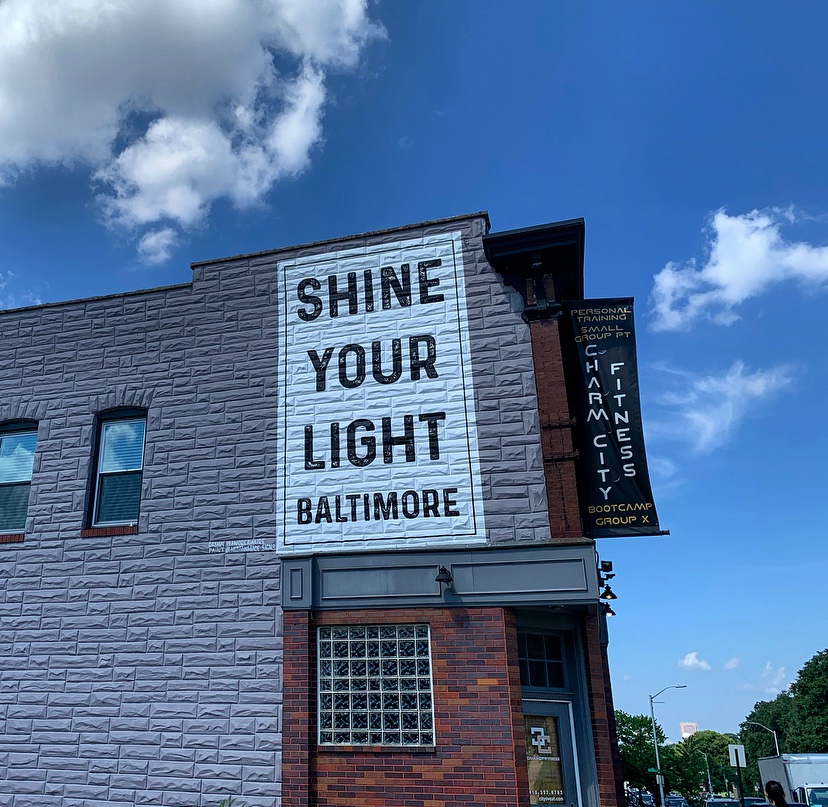 iamjesswatson's tweet photo. Rollin’ through Patterson Park and I spy @sylbmore on the corner of Ellwood and Eastern. It’s a beautiful day to shine your light. #shineyourlightbaltimore https://t.co/GYjCWFzTB7