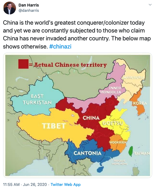 As Churchill says, white imperialists have *always* had the program of destroying China.China has been a thorn on their side since forever. However, China is too big and strong to be destroyed, so they want to break it apart.Pay attention, you'll start seeing it everywhere: