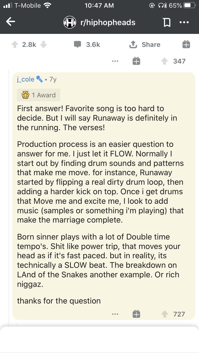 J. Cole talks Born Sinner! Including a heartwarming story from a fan, his favorite parts, and his production process