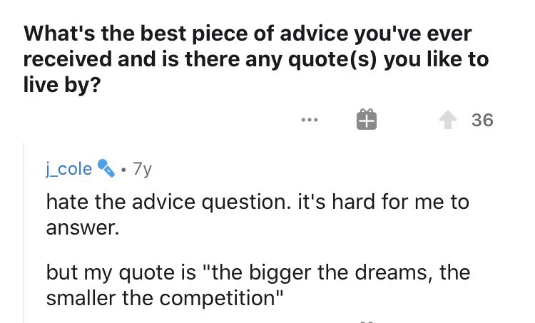 Lastly we have some inspiration from a true legend in the genre of hip-hop, strive for your goals: