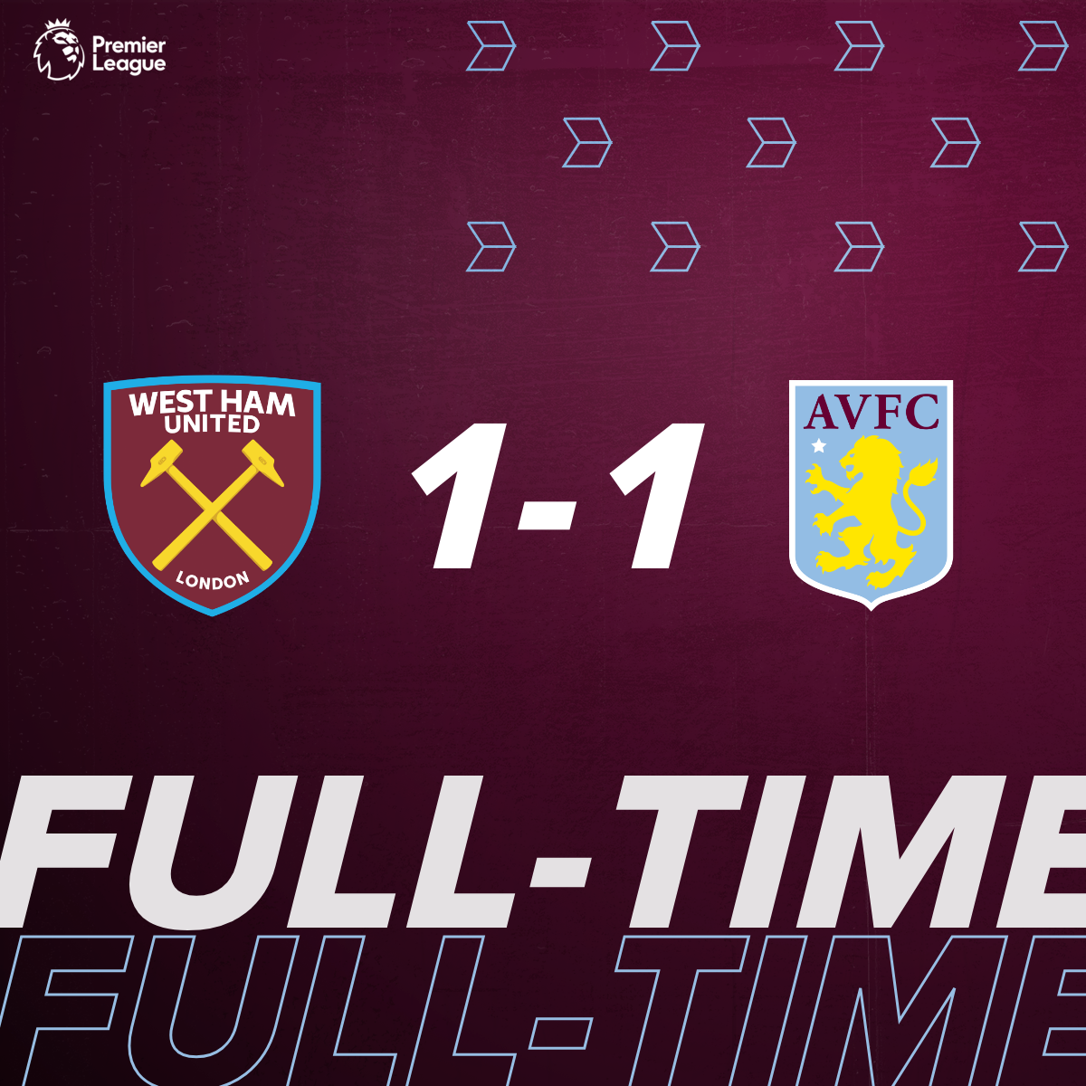AVFCOfficial's tweet photo. Full-time at the London Stadium...

#WHUAVL #AVFC https://t.co/2Z2FdjrEoQ