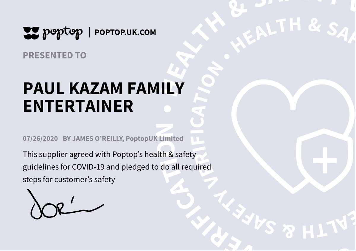 With Lockdown easing hopefully I Can announce this week that I’m available for bookings again to entertain and amuse with some great social distancing magic &amp; mayhem shows,  confirmation that health and safety and COVID 19 safeguards are fully in place #Magic <a href="/Poptop_UK/">Poptop UK</a>