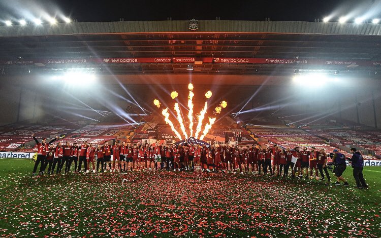 Watch_LFC's tweet photo. What a season, what a team. 

99 points achieved by the Reds and they are 18 points clear having only spent £8m in the last two windows, Klopp has worked wonders with what he had and taken the team to another level. https://t.co/UkIVc3Gt9Q