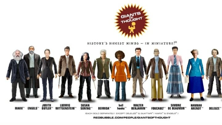 CariMagu's tweet photo. Algunas de las grandes mentes en miniatura. Quiero mi Susan Sontag y la dupla Deleuze-Guattari porque ellos no se venden por separado. #actionfigure #GigantsOfThought #memorabilia #acafans https://t.co/lLPnTmEcQb