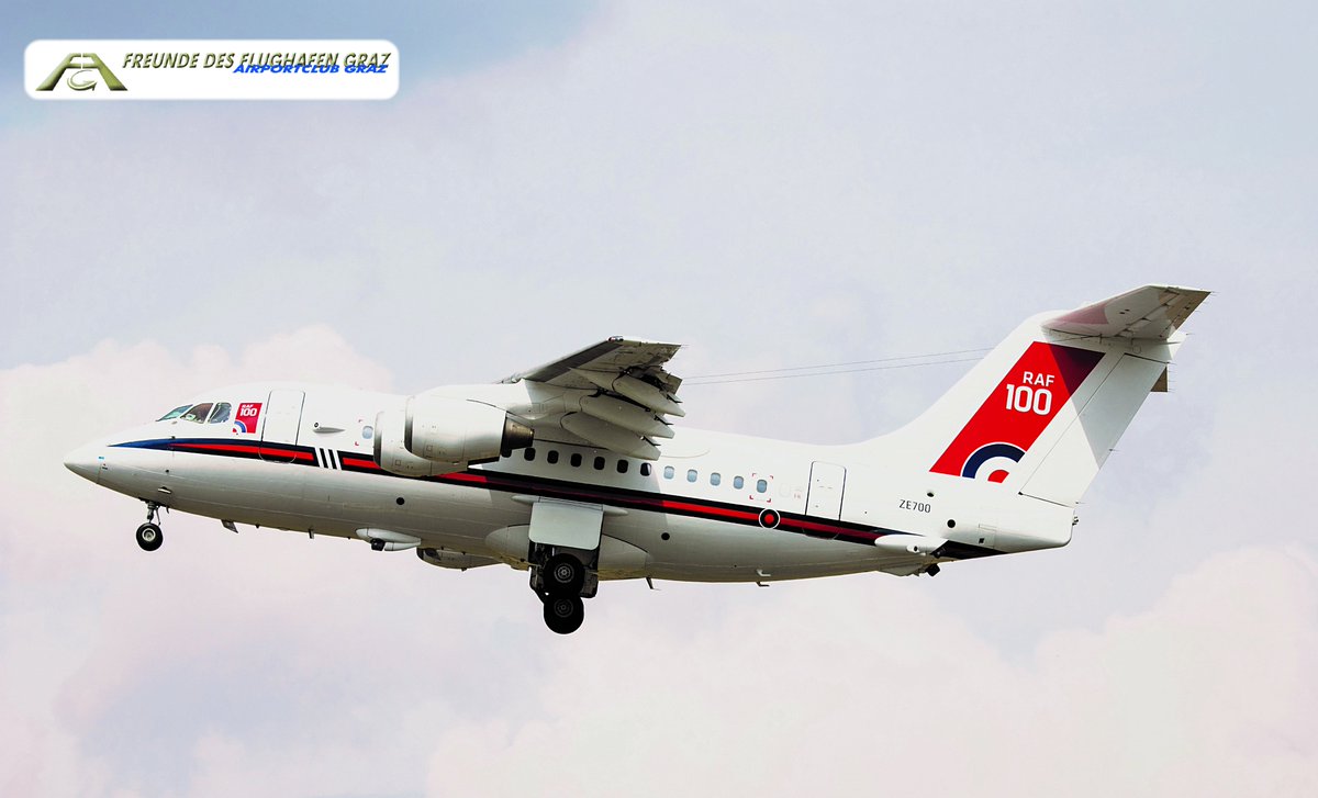 GrazAirportclub's tweet photo. 2018-10 GRZ/LOWG
#FlughafenGraz/#GrazAirport
MILITÄR &amp; REGIERUNG /
MILITARY &amp; GOVERNMENT SPECIALS
ROYAL AIR FORCE BRITISH AEROSPACE BAE146-CC2
© M.Altmann
#FlughafenfreundeGraz #GrazAirportclub #RoyalAirForce #BAE146CC2 #special #military #government #airplane #AvGeek #Споттинг https://t.co/fXIv0Jzu8Y