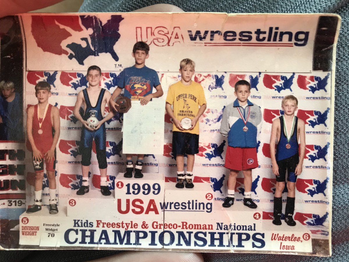 QbwWright's tweet photo. Anyone know 2-8? Just curious. USA wrestling national title I won. https://t.co/d0zcPFhpNE