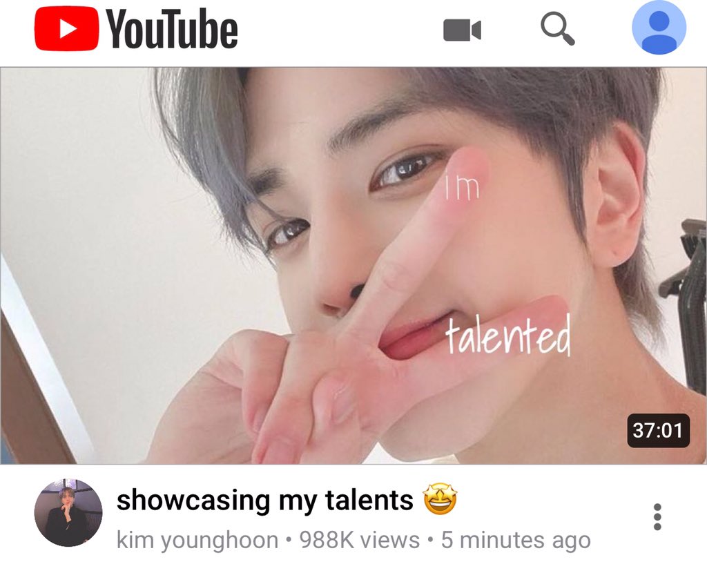 younghoon- only uploads short vids- mostly covers- would let his subscribers thirst for content 