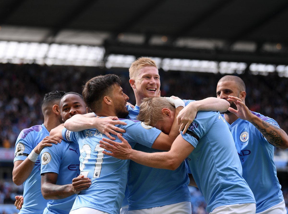 OptaJoe's tweet photo. 100 - Manchester City have scored 100+ league goals in a top-flight season for a fifth time, an English record (also 1936-37, 1957-58, 2013-14 and 2017-18). Centurions. https://t.co/UR3s9GSWnv