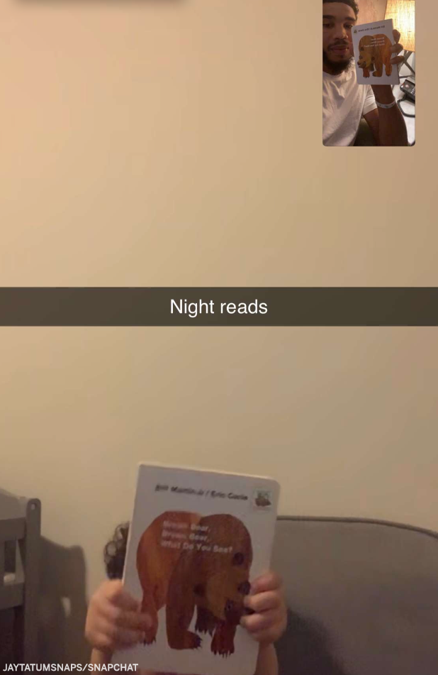SportsCenter's tweet photo. Jayson Tatum reading to his son over FaceTime is so wholesome ❤

(via @jaytatum0) https://t.co/HWEUqiVq9T