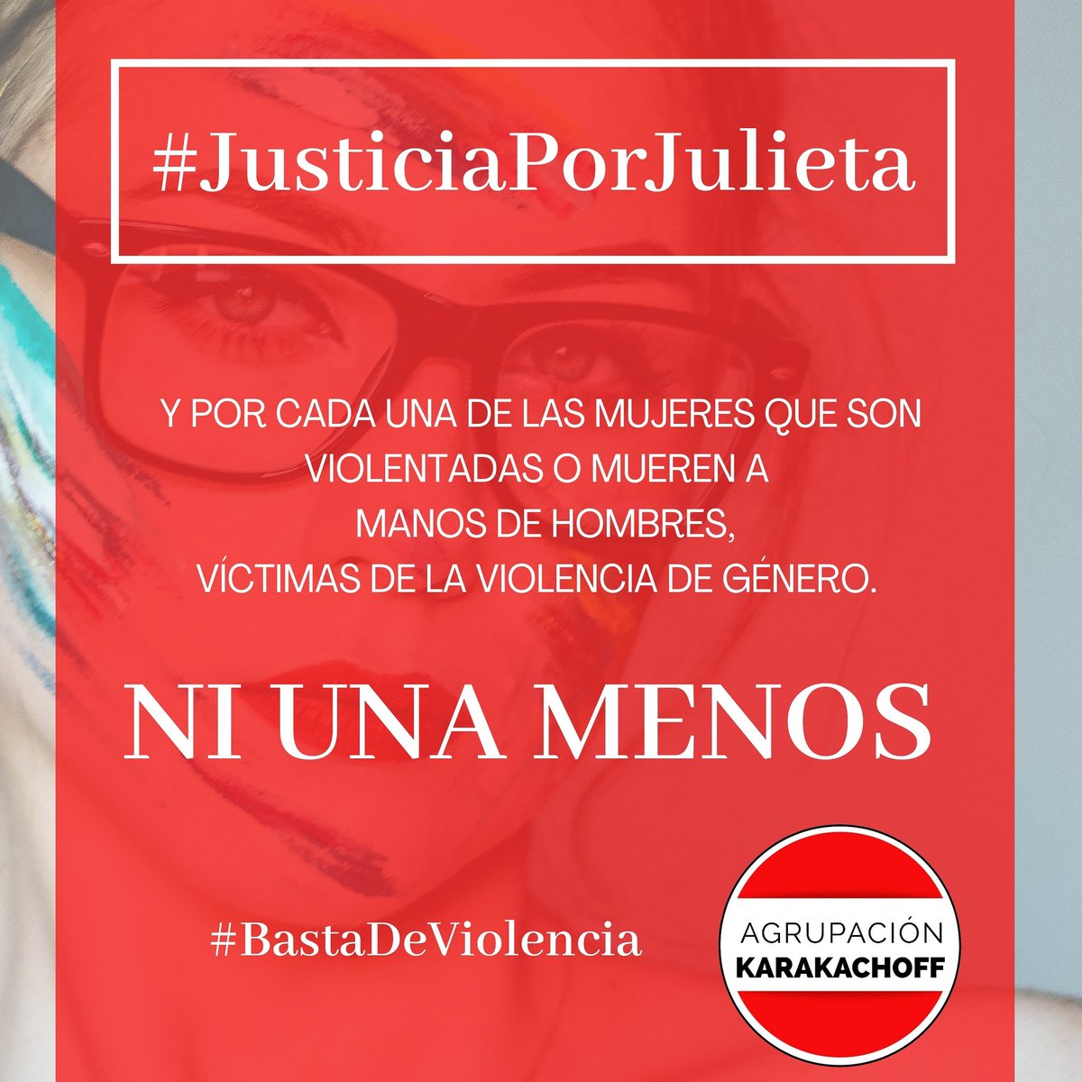 lakarakachoff's tweet photo. 📌#JusticiaPorJulieta asesinada por su novio. Una víctima más de la violencia de género. #BastaDeViolencia #VivasNosQueremos

Repudiamos el hecho, Adherimos al pedido de JUSTICIA y apoyamos a su familia.
 
 #NiUnaMenos ✊💜 https://t.co/Neyf3b6dY4