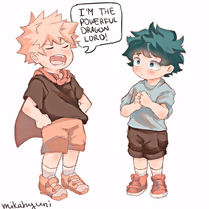 1 | #TwinStarsWeek2020 

so headcanon that the fantasy au is something bkdk came up with as kids :) #bnha #bakudeku 