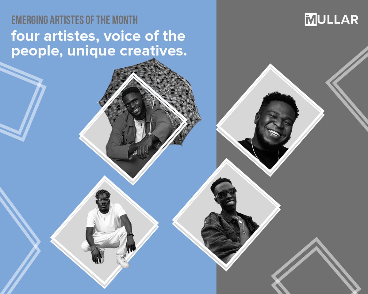 TheiMullar's tweet photo. #RATED ⬆️(EAW)
New, Creative &amp; Unique.

Here's the second edition of our weekly series #EAW showcasing exceptional best new artistes excited about right now.

July's pick: @BiQoMusic, @ToluDaDi, @Camidoh &amp; @jderobie

https://t.co/2AuTElGniz https://t.co/X0KAJltZBX