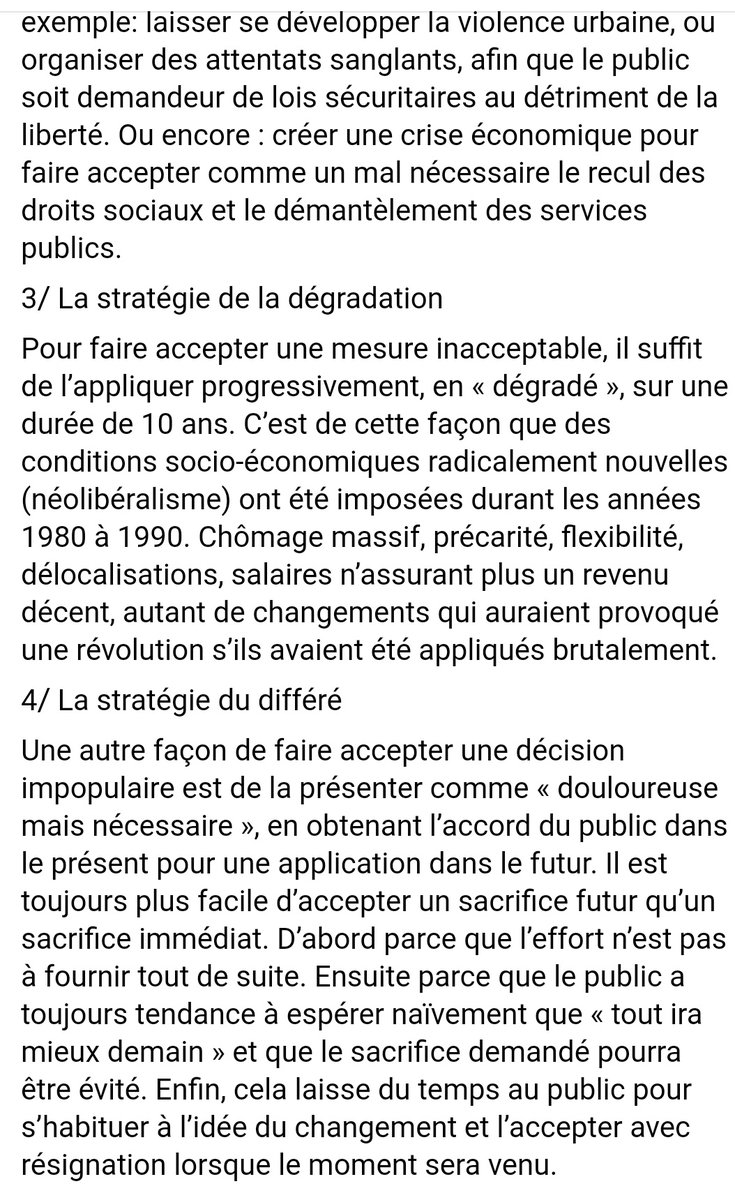 Steve_Tiger1's tweet photo. Voici un ptit condensé succulent de ce qu'a déjà dit Chomski! 

"COMMENT MANIPULE T-ON UN PEUPLE, en 10 ÉTAPES" (4 pages)

Retweetez...😉 https://t.co/bpbTxE55Wa
