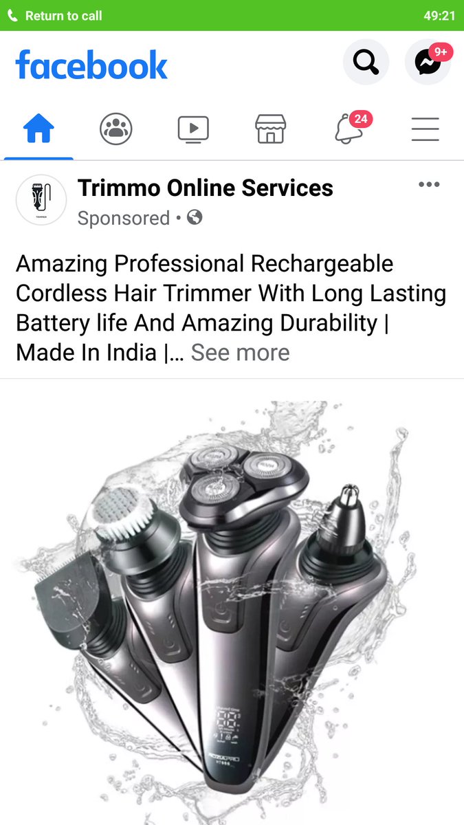 ToranUttam's tweet photo. @finkd Today one more person affected because of fake advertisement of #Trimmo online services on @Facebook 
When this will stop?
@jansuraksha @PMOIndia 
Sir, requesting you please do something for fraud advertisement. Due to this many people are affected in our country. https://t.co/z8Ar13jxoS