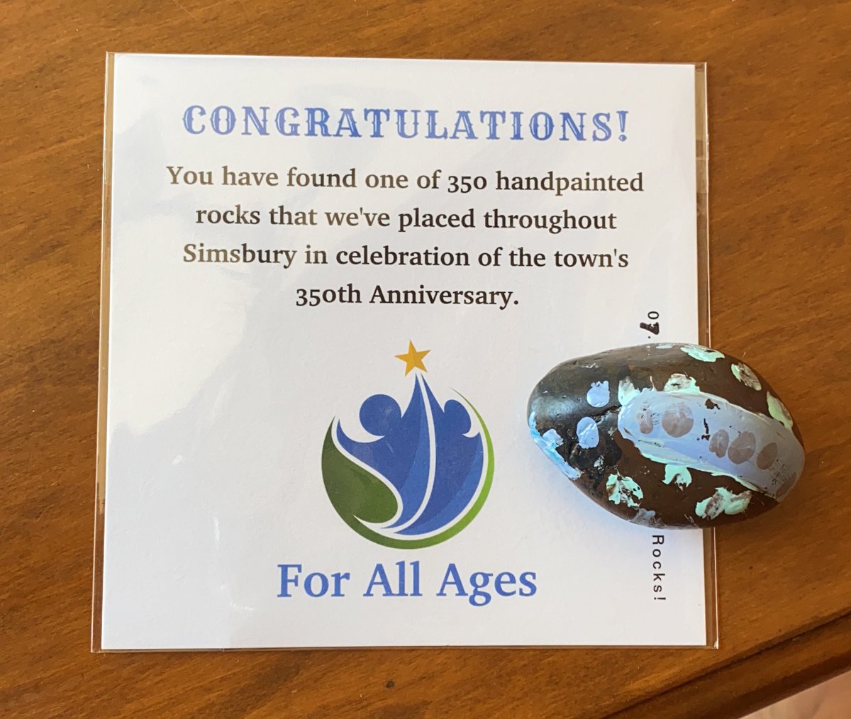 SQLShine's tweet photo. Go on an adventure today and find your rock! Happy 350th Anniversary Simsbury! #forallages https://t.co/7xun2YgXaB