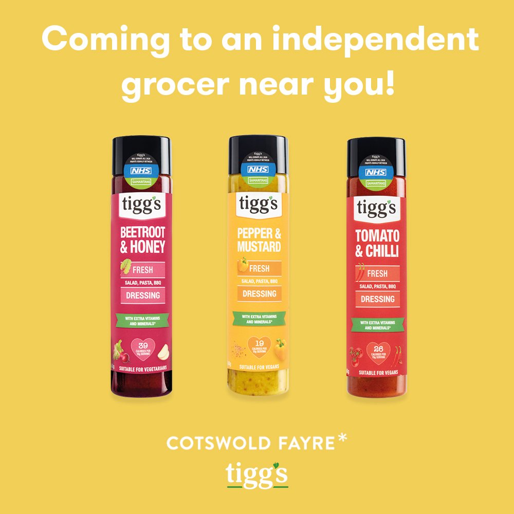 Missed our latest update?

We’re delighted to share that we've partnered with @cotswoldfayreltd. 

As the UK’s leading wholesale distributor, independent stores across the country will now be able to get their hands on our selection of fresh dressings!