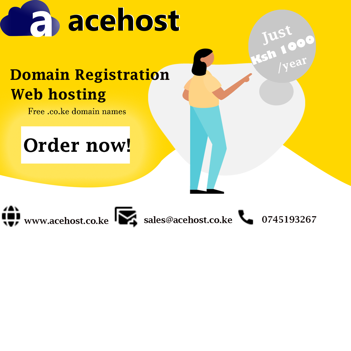 acehost's tweet photo. Affordable web hosting in Kenya. @ Ksh 1000 per year, you get adequate resources to support your website hustle free. #acehost https://t.co/sgIh6aOZ0Y