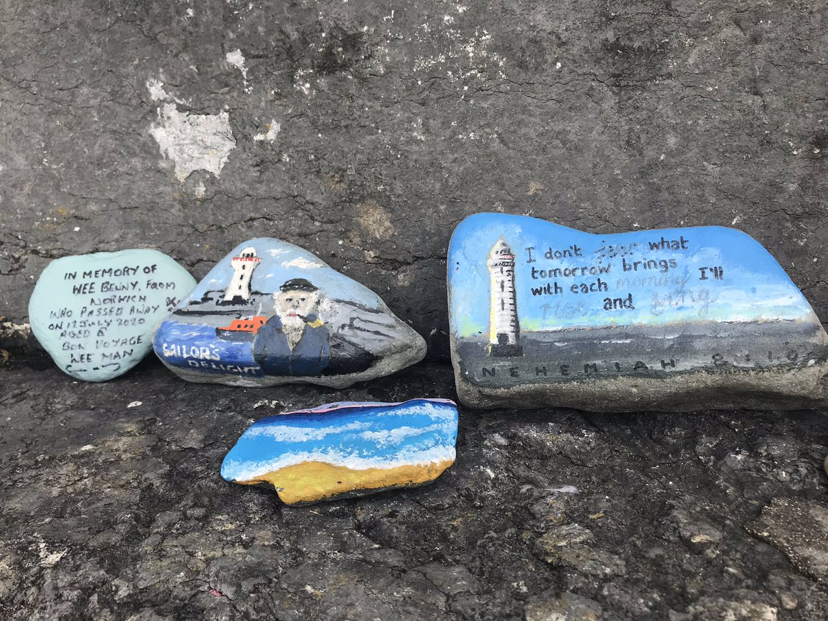 therealpaulac's tweet photo. Lovin all the Painted Rocks tho #donagadee #rocks https://t.co/ekIXjtr6W4