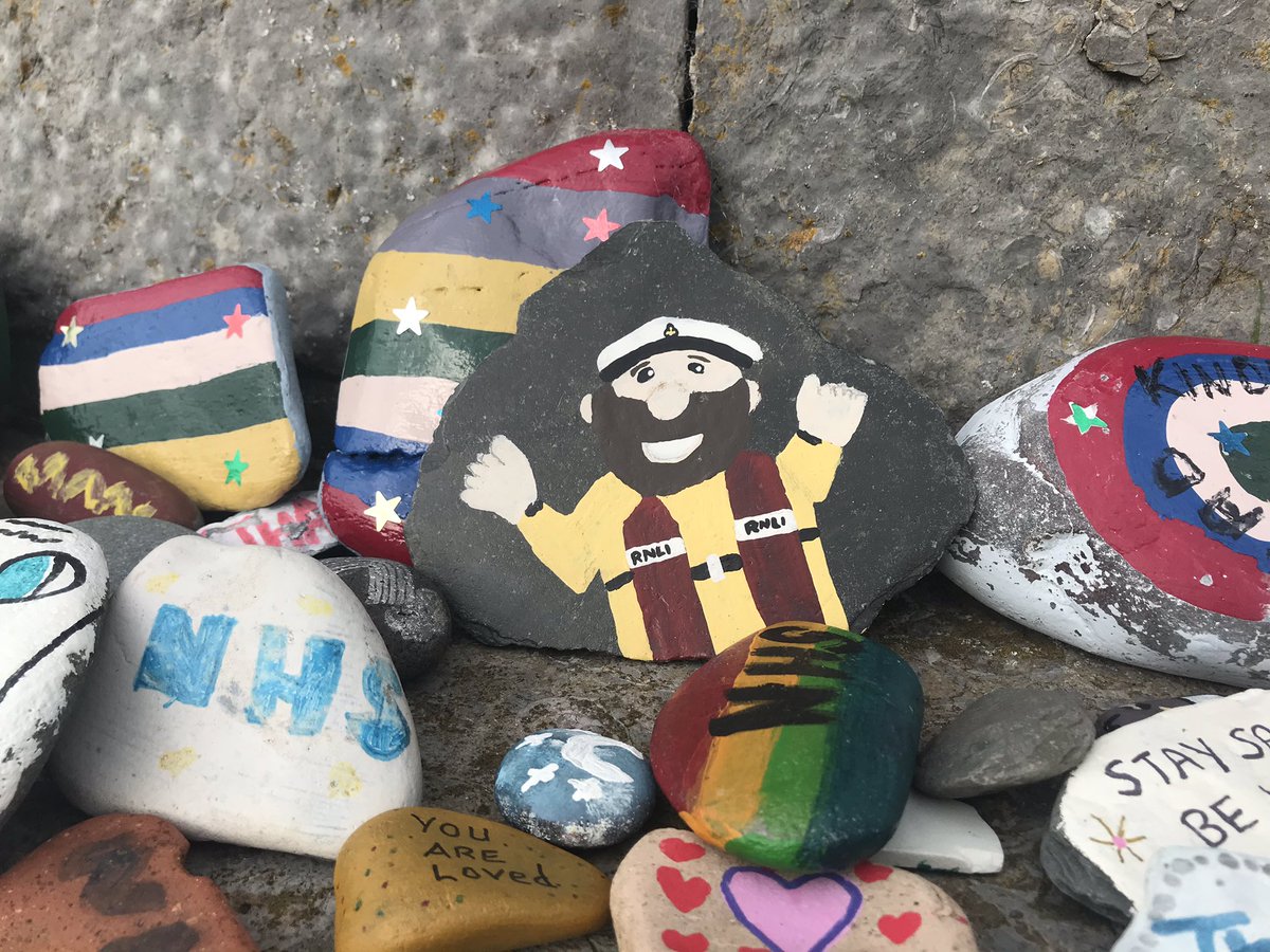 therealpaulac's tweet photo. Lovin all the Painted Rocks tho #donagadee #rocks https://t.co/ekIXjtr6W4
