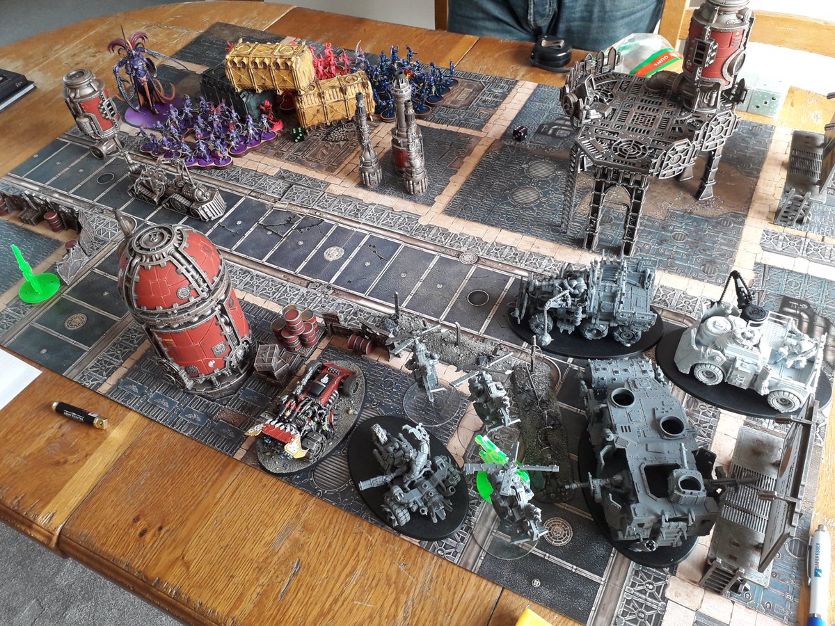 InAHidingPlace's tweet photo. We played Reconnaissance Mission Slaanesh Daemons won 55-42. Great game and the #SmallTables get you into the action right away! #New40K #WarhammerCommunity #Warmongers https://t.co/xuhikFSypv
