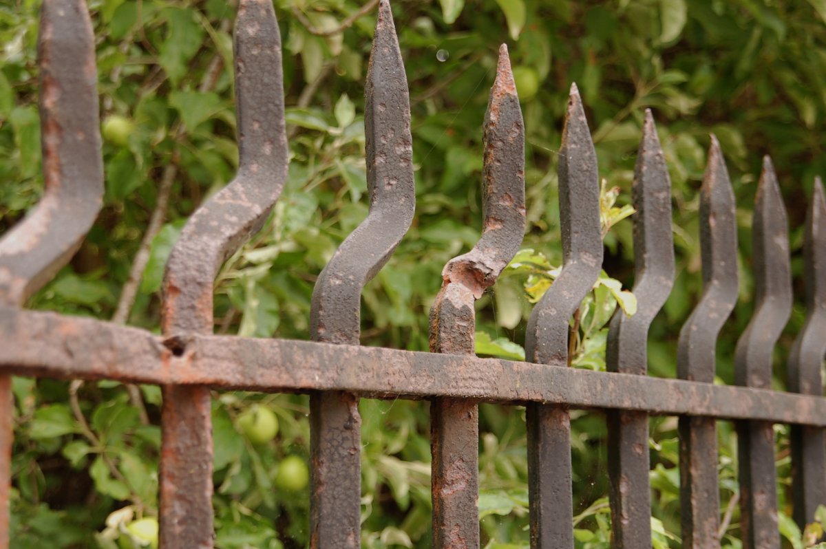 The pencil mark shows where the fourth bomb fell. The one near the gas holder didn't explode. The railings that used to mark the Works boundary are now along the cycle path through the Hawksworth industrial estate and still show the bomb damage.