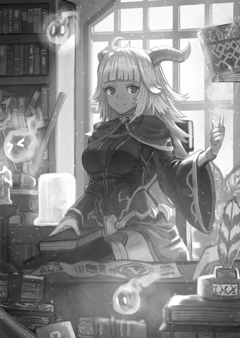 いい感じ
#絵をモノクロにするとかっこいい 