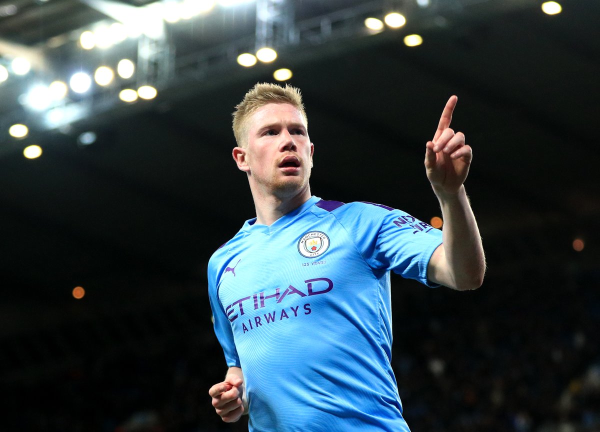 brfootball's tweet photo. KDB is the first player ever to manage 20+ assist seasons in two of Europe's top five leagues 🤯 https://t.co/qFgDVLyIXm