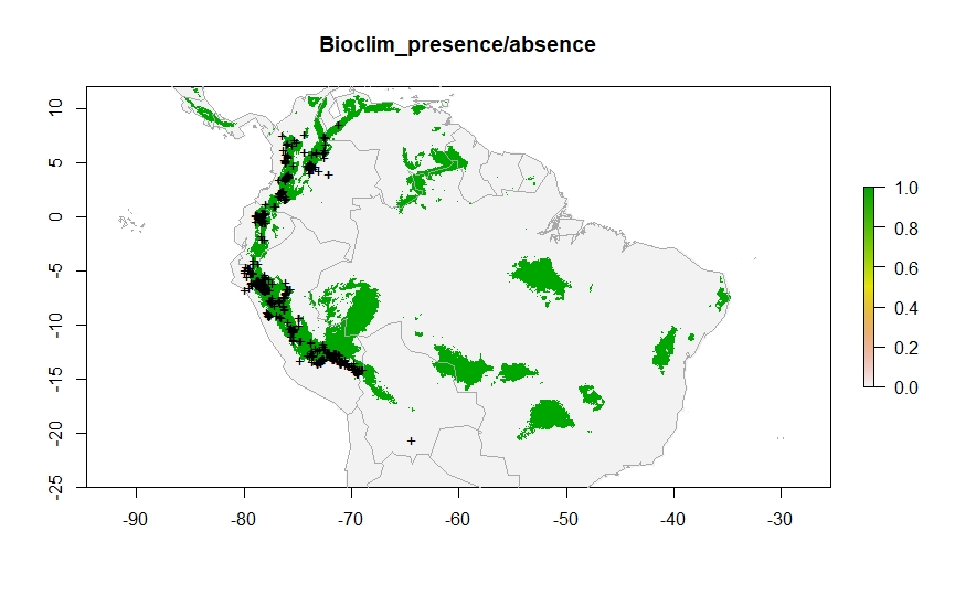 IvanPalacios_5's tweet photo. Actividad 5 MDE en R de la especie Tremarctos ornatus realizado en el curso "Modelamiento de distribución potencial de avifauna con QGIS, DIVAGIS, MaxENT y R" desarrollado en la empresa @HelpGIS
#GIS #HelpGIS #MDE_Avifauna #R_MaxENT_Bioclim_Domain_Regresión #Tremarctos_ornatus https://t.co/bKLgx9hoRh