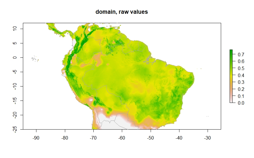 IvanPalacios_5's tweet photo. Actividad 5 MDE en R de la especie Tremarctos ornatus realizado en el curso "Modelamiento de distribución potencial de avifauna con QGIS, DIVAGIS, MaxENT y R" desarrollado en la empresa @HelpGIS
#GIS #HelpGIS #MDE_Avifauna #R_MaxENT_Bioclim_Domain_Regresión #Tremarctos_ornatus https://t.co/bKLgx9hoRh