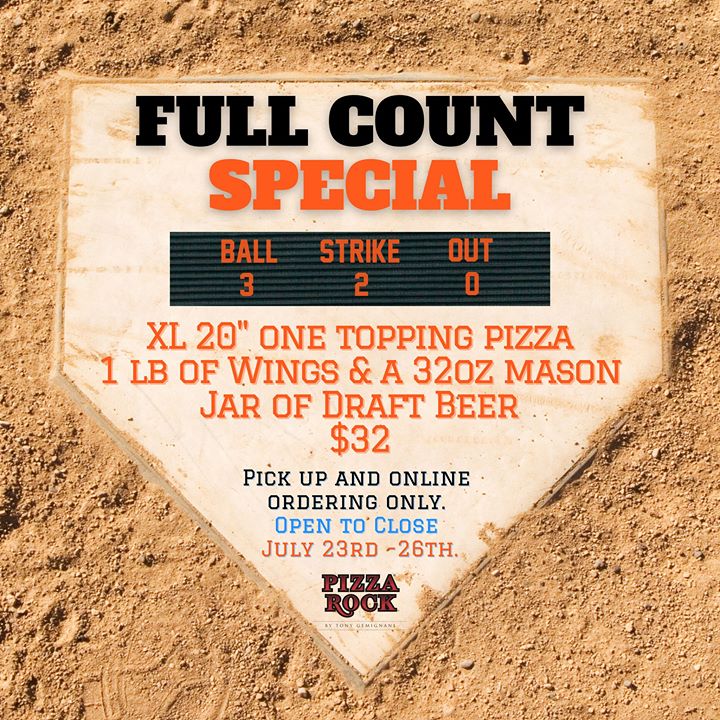 PizzaRockSac's tweet photo. Today is the last day to watch the Giants beat the Dodgers and enjoy our Full Count Special! https://t.co/8xZRstWuwv