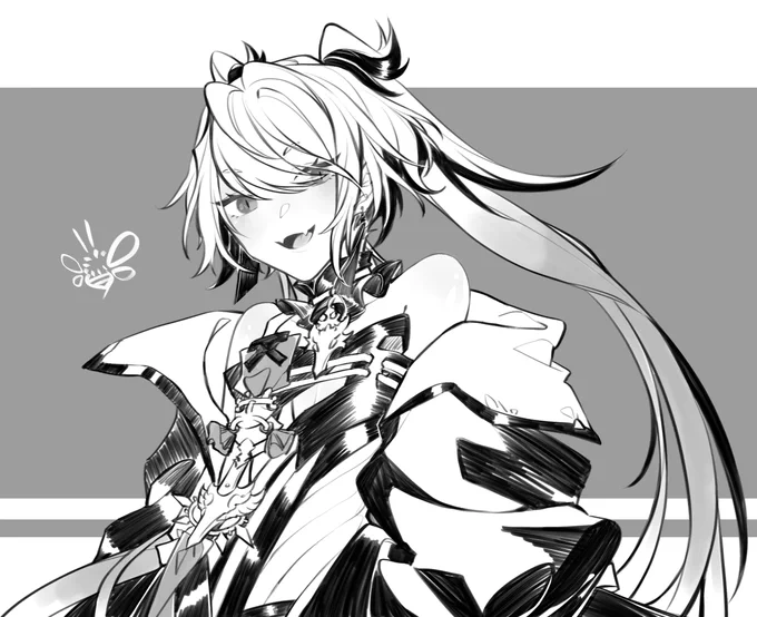 #絵をモノクロにするとかっこいい
跟風玩玩 