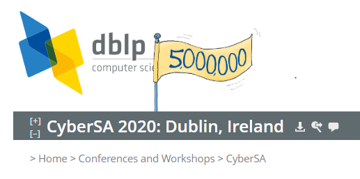 cmricorg's tweet photo. We are pleased to inform you that @IEEEorg @ieee_uk_ireland #CyberSA2020 #conference proceedings is now listed in the prestigious @dblp_org #digital #library #DBLP #CyberSA #Proceedings #Bibliographic
https://t.co/ztWinxqcGn https://t.co/QX65bz7OM5