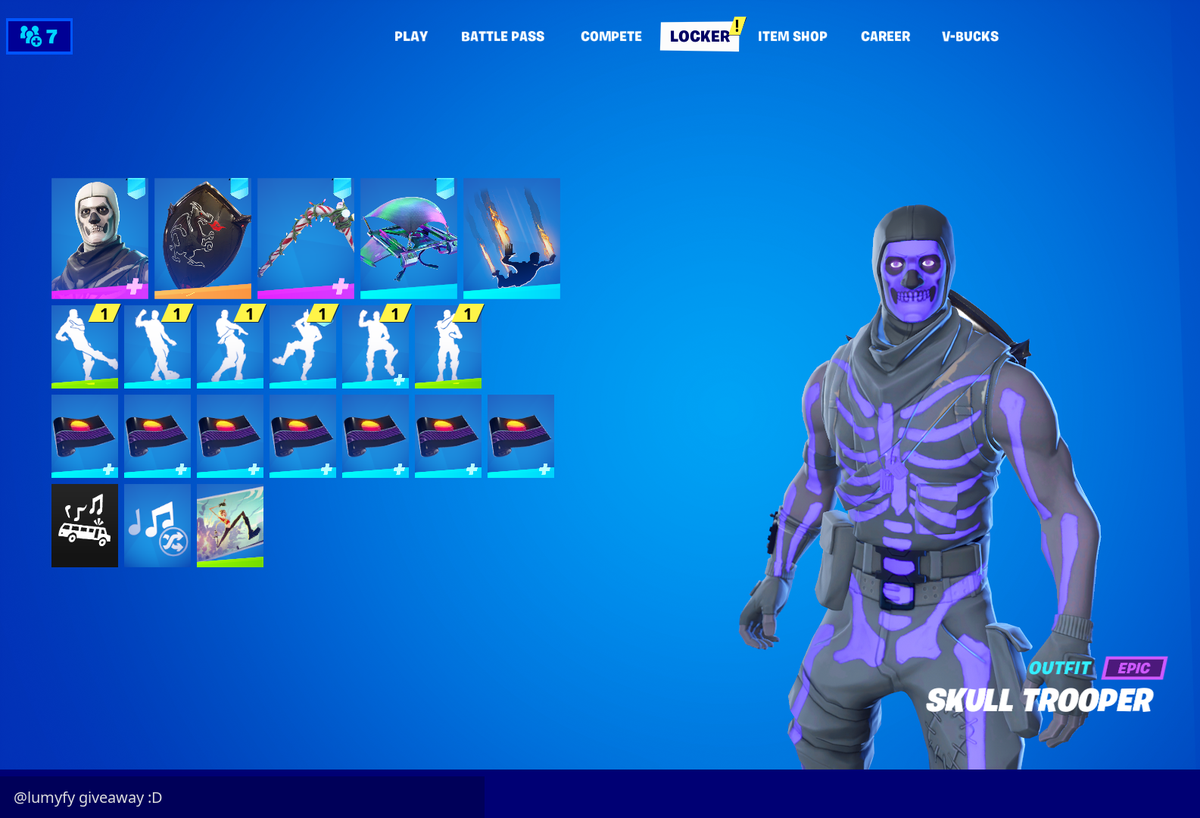 Giving away this account since I can't sell it (unverified)Includes : Purple...