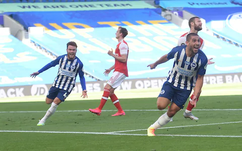 Post restart - we lost two games in a row to Manchester City and Brighton. With David Luiz the subject of lots of criticism after getting sent off.