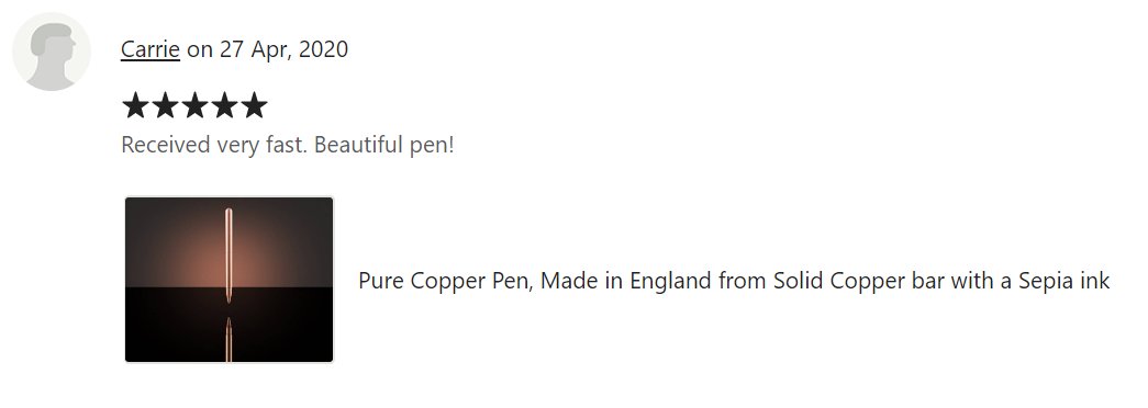 thecoppercouk's tweet photo. A big shout out to our customers sharing their love for #thecoppercollection #theinderpen #thebrassegg #copperpen  #reviews #customer #britishmade #britishbusiness #solidcopperpen https://t.co/0LocdajLRv