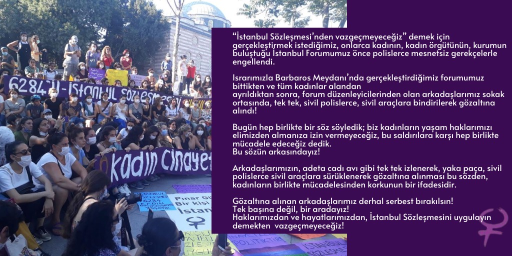 KBGuclu's tweet photo. Arkadaşlarımızın, adeta cadı avı gibi tek tek izlenerek, yaka paça, sivil polislerce sivil araçlara sürüklenerek gözaltına alınması kadınların birlikte mücadelesinden korkunun bir ifadesidir.
Haklarımızdan ve hayatlarımızdan vazgeçmeyeceğiz!

#HaklarımızdanVazgeçmiyoruz https://t.co/A7KTVnJJyo
