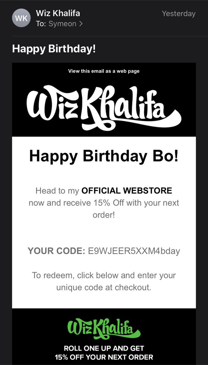 symeautomatic's tweet photo. @wizkhalifa @TaylorGang I appreciate the BDay love ๐ค๐พ๐ฏ๐๐พ๐๐พ #TGOD #Symeautomatic https://t.co/k9D25saThG