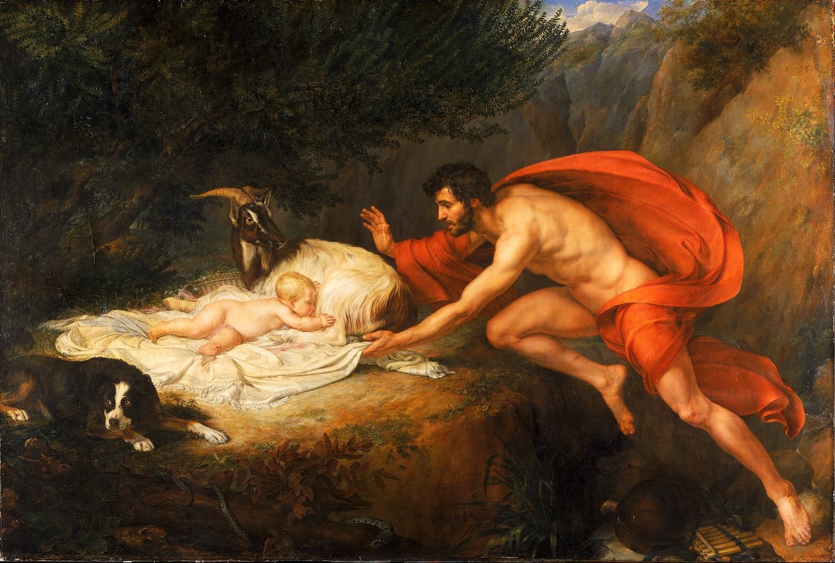 frdonan's tweet photo. Giovanni Tognolli (1786-1862) representa en este cuadro al pastor que encontró abandonado en una cueva, alimentado por una cabra y guardado por un perro, al niño Asclepio... que llegaría a ser el dios de la Medicina.

https://t.co/CbkSTWNaEY https://t.co/mvmRZ90CbO