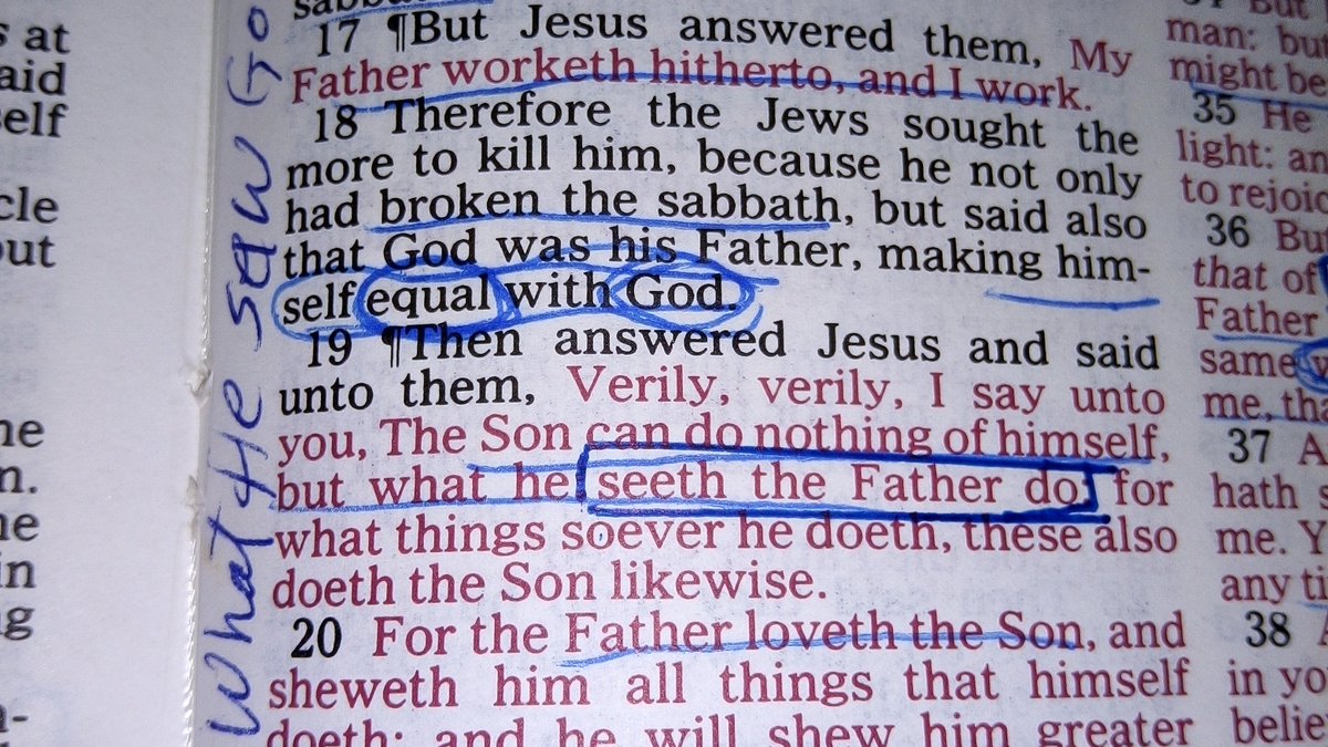 The Mark of the Lord goes on your arm - who IS the first the last and Only God!Red letter KJV - Jesus says "he" is the alpha and omega, the beginning and the end, the first and the last.He IS Not - Jesus said he can only do what he SAW the Father do[John 5:19]Error on Purpose