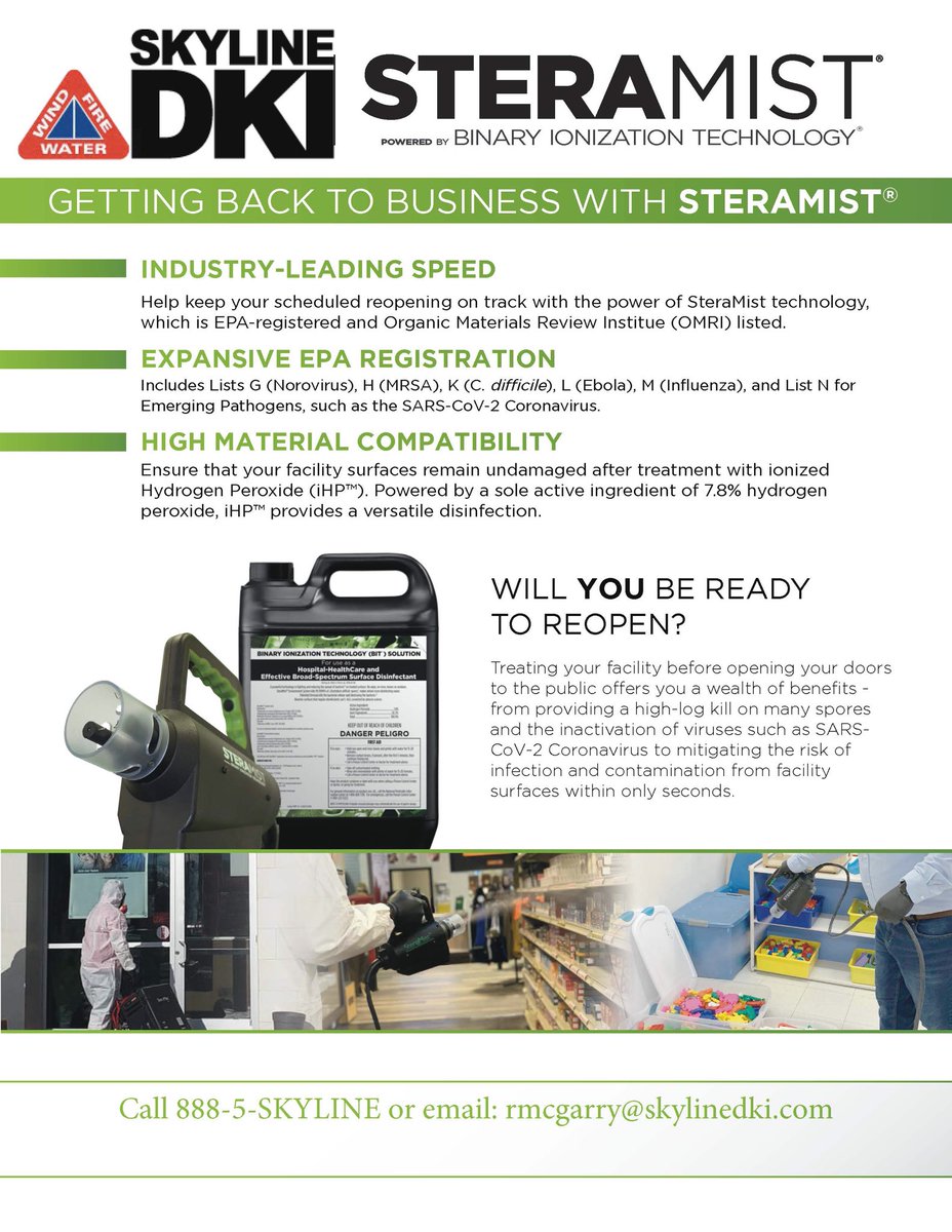 STERAMIST_IL's tweet photo. ⁦@SkylineDKI⁩ keeping your doors open. Learn more by calling 888-5-SKYLINE

#skylinedki https://t.co/LZb7RLeBYC