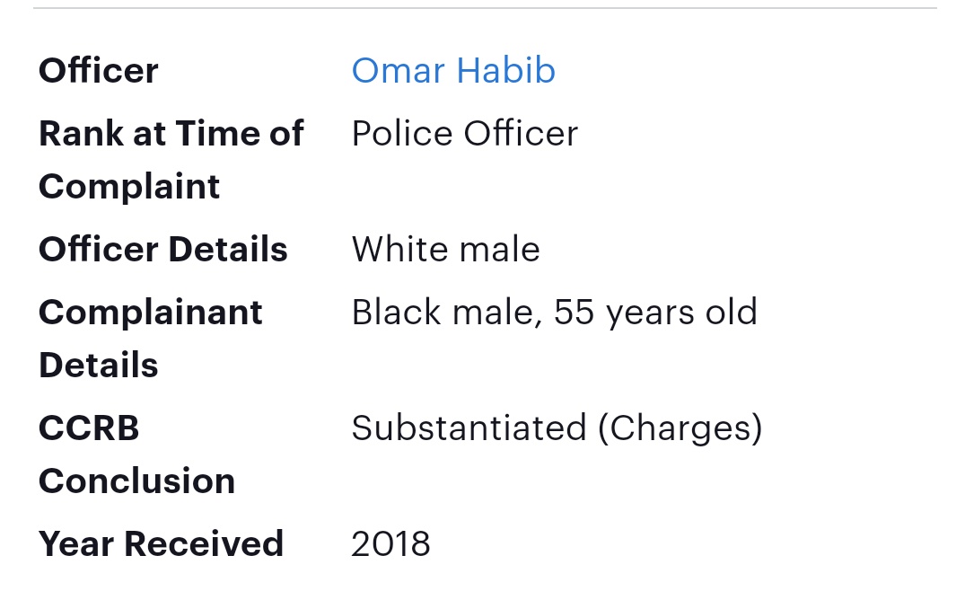 The more serious cases will note that "charges" were recommended. Here, CCRB is recommending a formal trial before an NYPD Judge appointed by the Police Commissioner. Only "charges" can result in firing. In practice they NEVER do.