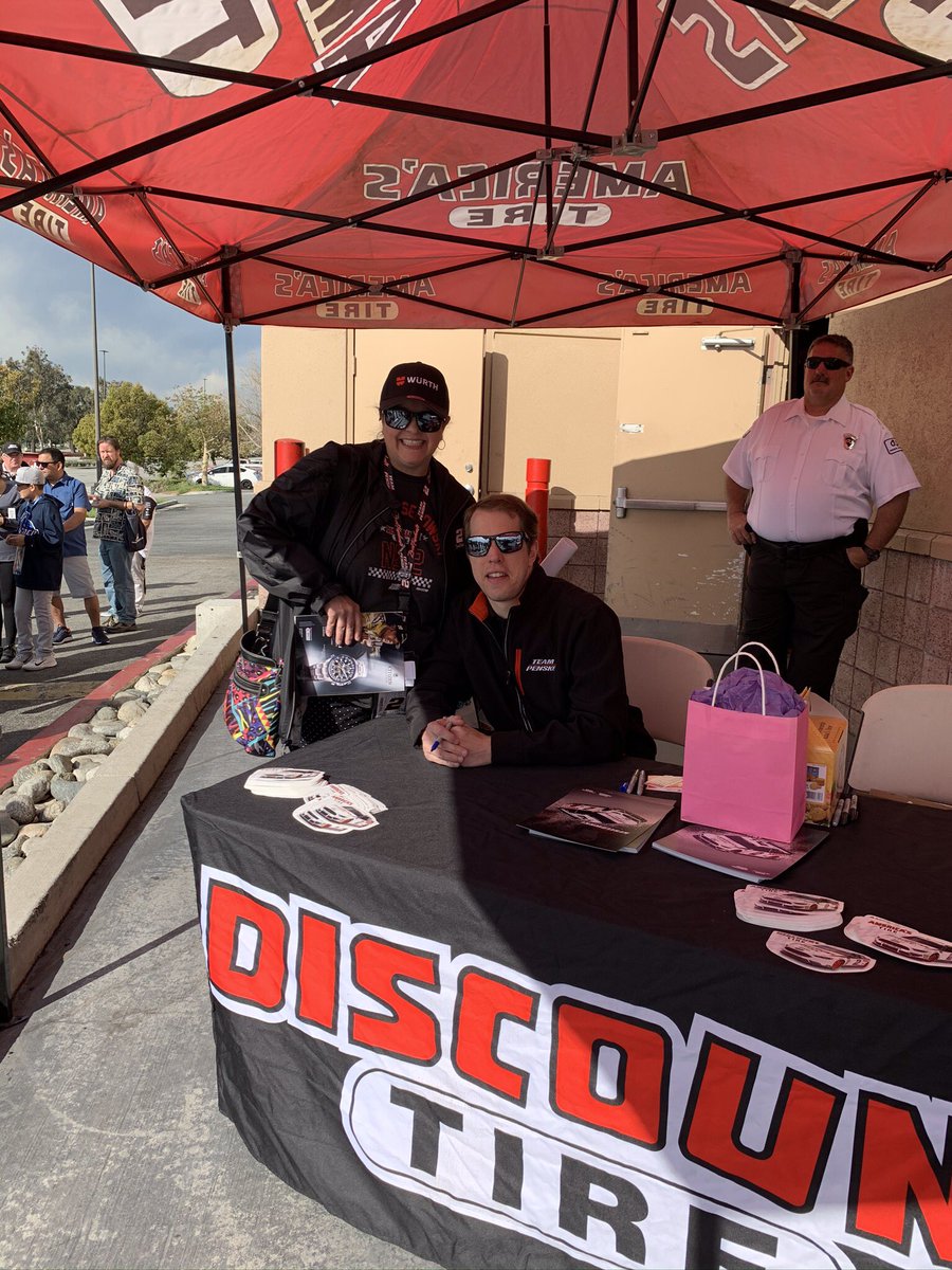 McGuireSuzette's tweet photo. @NASCARSammy Heres My favorite #NASCAR Memory! This year during the @ACSupdates race weekend at a @DiscountTire appearance meeting @keselowski for the First Time! A day I will never forget βοΈ#BK2Fan4Life πππΊπΈπΊπΈππ https://t.co/AqN7yseEV9