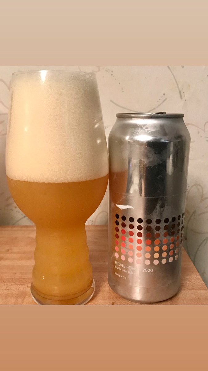 thebrureview's tweet photo. @finbackbrewery People Power 2020. Great #DIPA #dryhopped with #Azacca, #007, #Amarrillo, and #Sultana. Very floral, pineapple, tangerine, citrus, tropical fruit. Oneof my favorites from the #brewery @cbc_newton https://t.co/Iqw07cHFHh